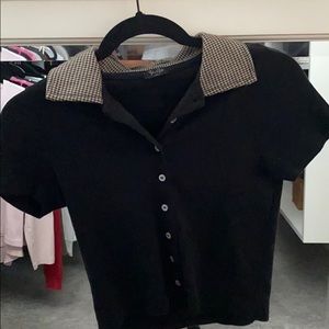 Brandy Melville Cropped Polo Shirt